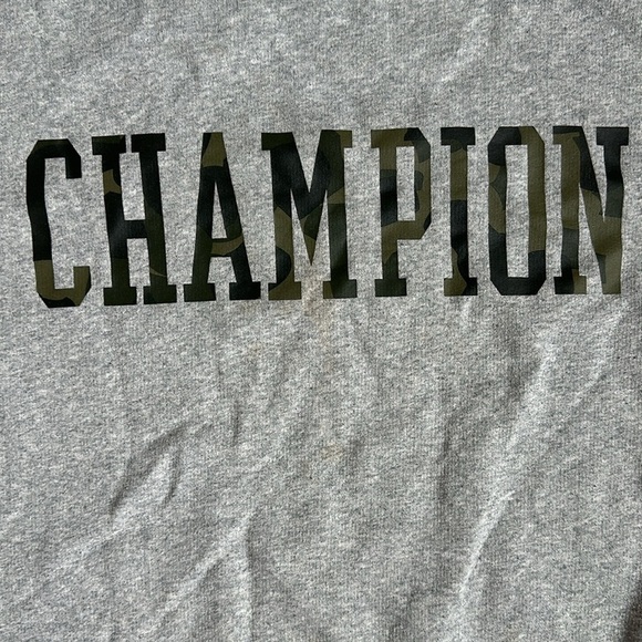 Champion Men's Powerblend Fleece Camo Crewneck Sweatshirt with Taping - Picture 3 of 10